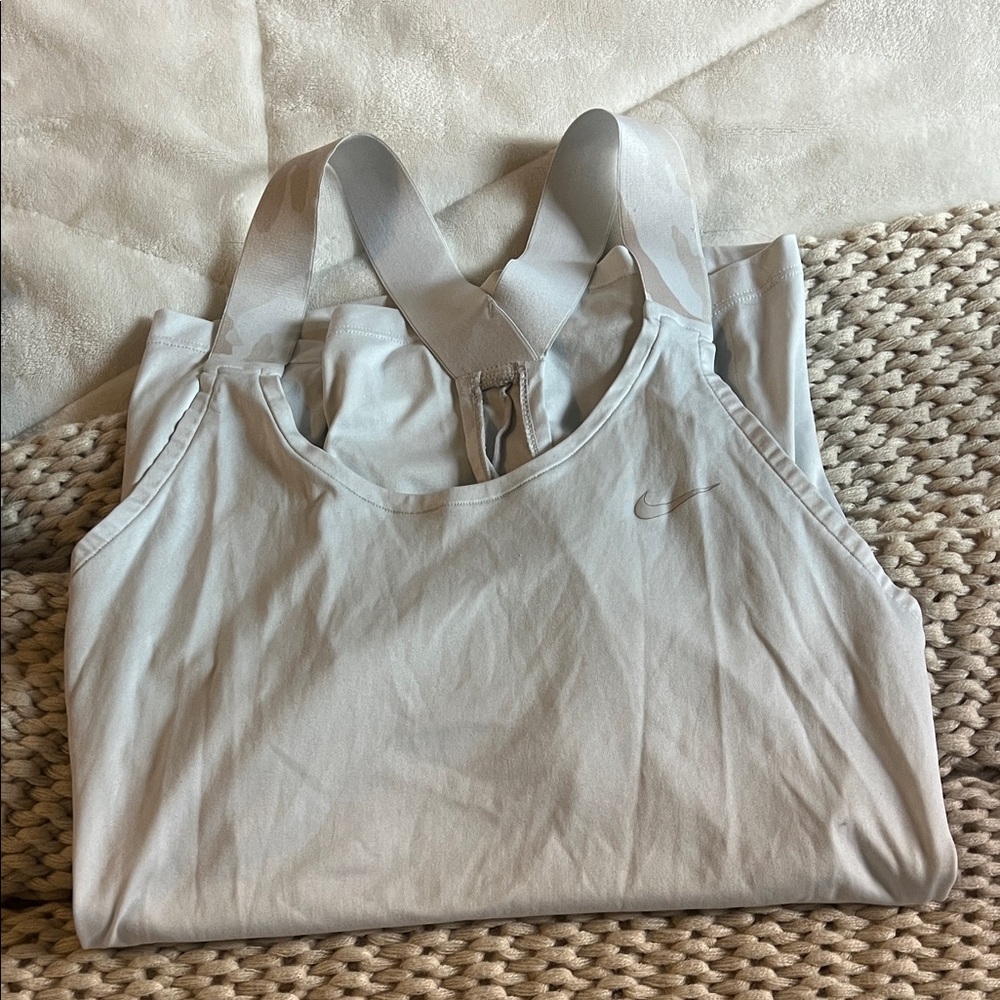 Nike Women's white Tank Top Camo straps